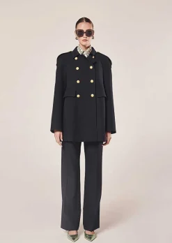 Manteau Marnie En Double Coton Bleu Nuit*TARA JARMON Hot