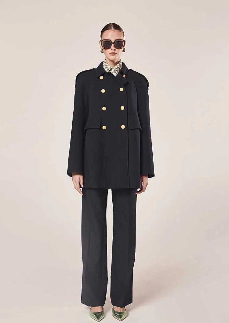 Manteau Marnie En Double Coton Bleu Nuit*TARA JARMON Hot