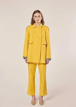 Manteau Marnie En Double Coton Jaune*TARA JARMON Hot
