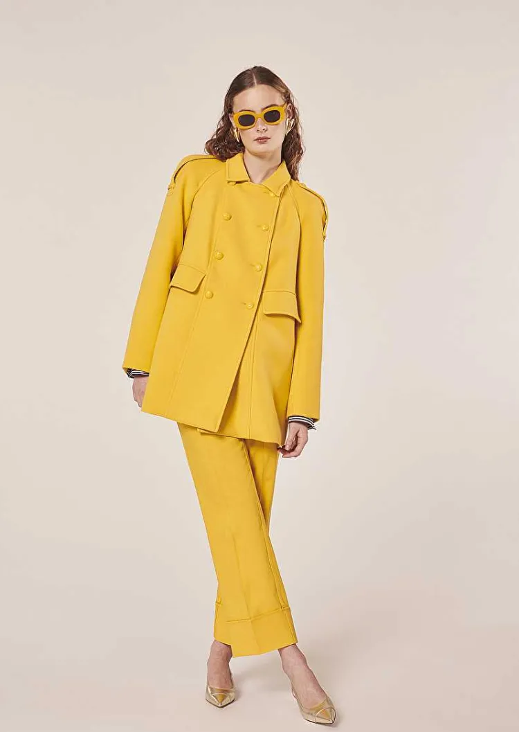 Manteau Marnie En Double Coton Jaune*TARA JARMON Hot