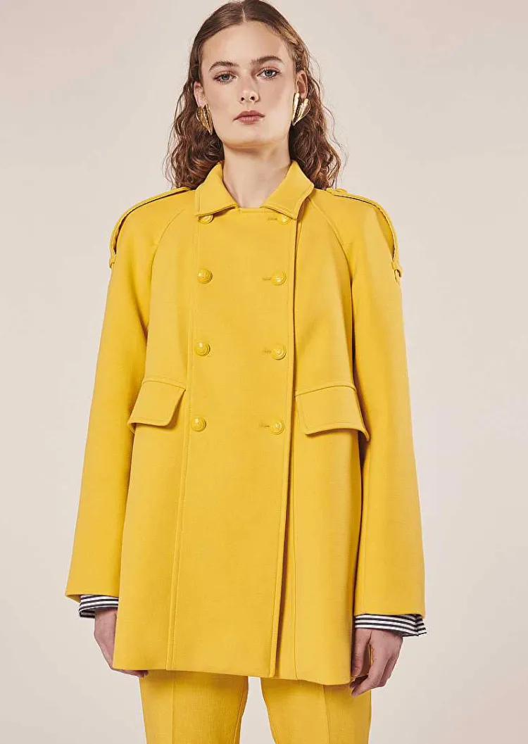 Manteau Marnie En Double Coton Jaune*TARA JARMON Hot