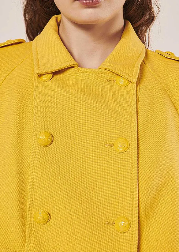 Manteau Marnie En Double Coton Jaune*TARA JARMON Hot