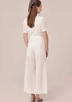 Pantalon Brode Blanc Paquita*TARA JARMON Outlet