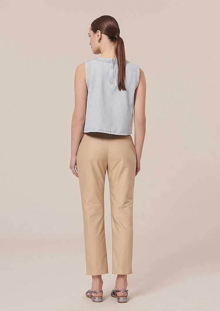 Pantalon En Coton Beige Pablo*TARA JARMON Clearance