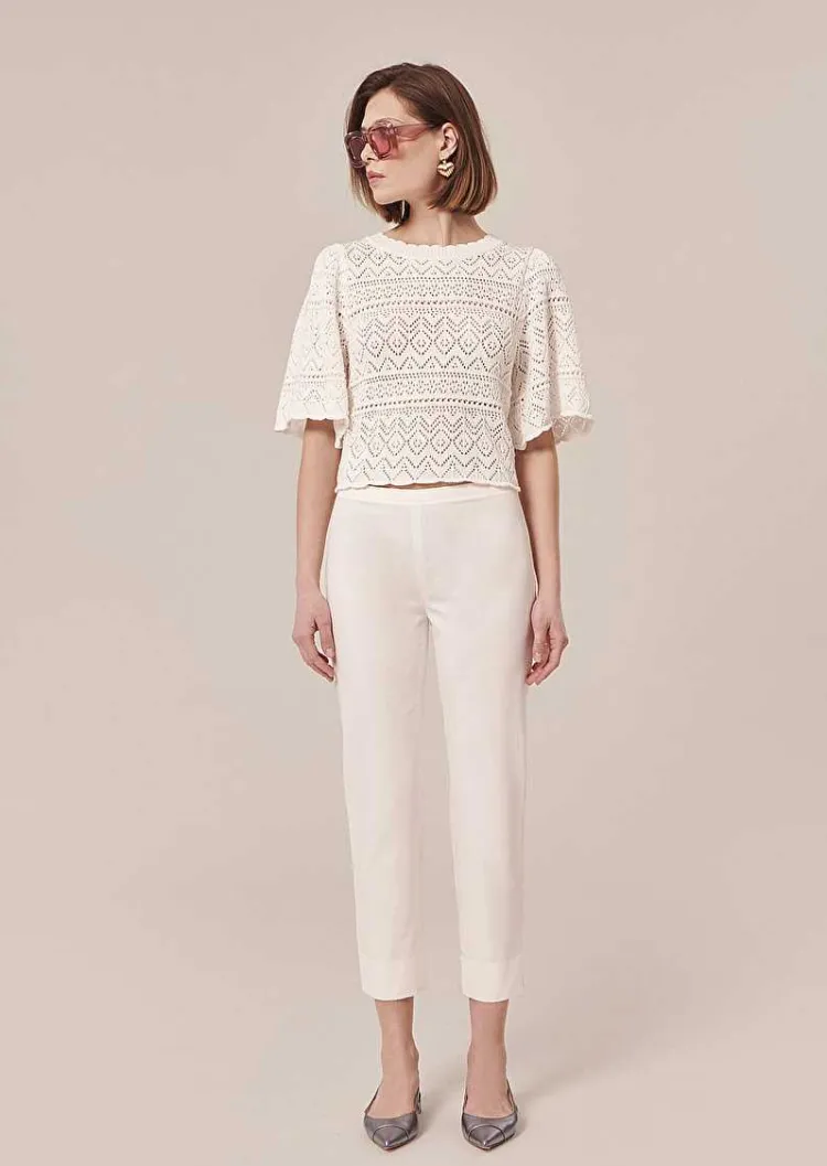 Pantalon En Coton Blanc Pablo*TARA JARMON Fashion
