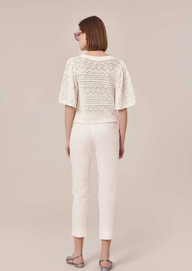 Pantalon En Coton Blanc Pablo*TARA JARMON Fashion
