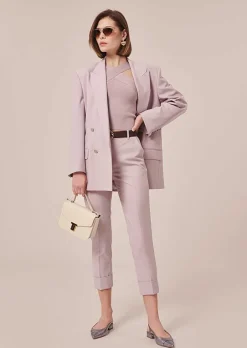 Pantalon En Laine Froide Violet Philippa*TARA JARMON Online