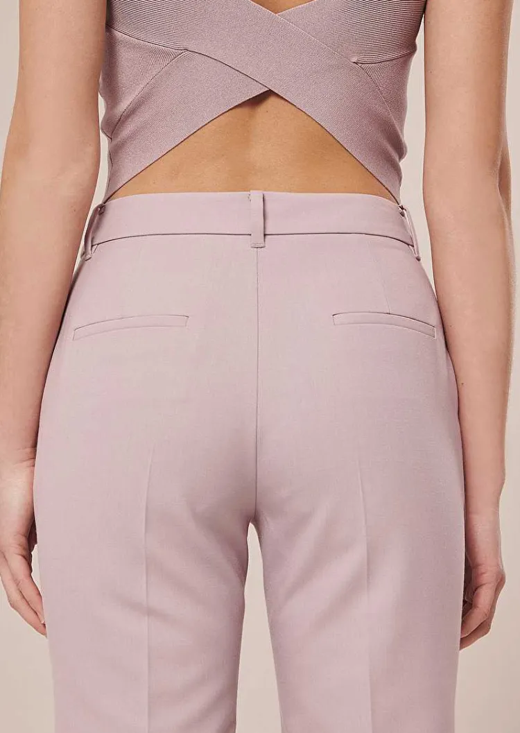Pantalon En Laine Froide Violet Philippa*TARA JARMON Online
