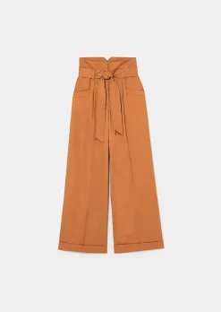Pantalon En Popeline Marron Pyla*TARA JARMON Online