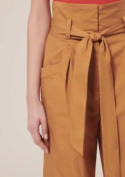 Pantalon En Popeline Marron Pyla*TARA JARMON Online