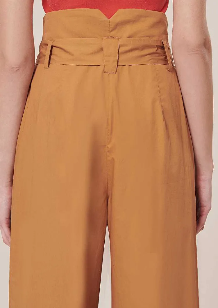 Pantalon En Popeline Marron Pyla*TARA JARMON Online