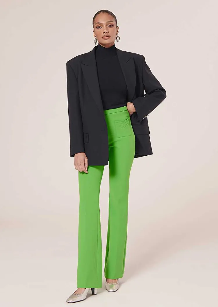 Pantalon En Toile Double Vert Phoenix*TARA JARMON Fashion