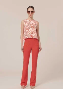 Pantalon En Toile Double Phoenix Corail*TARA JARMON Online