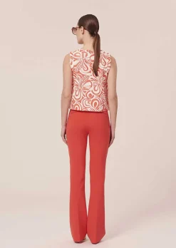 Pantalon En Toile Double Phoenix Corail*TARA JARMON Online