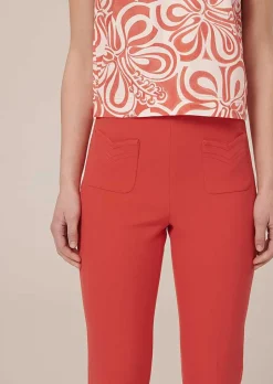 Pantalon En Toile Double Phoenix Corail*TARA JARMON Online