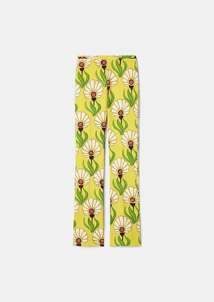 Pantalon Imprime Fleurs Jaunes Paivan*TARA JARMON Sale