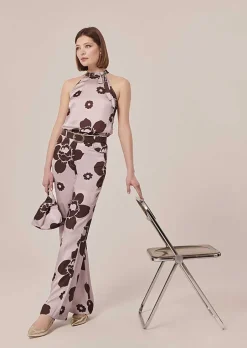 Pantalon Imprime Fleurs Violettes Prosper*TARA JARMON Hot