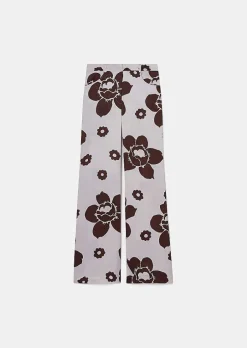 Pantalon Imprime Fleurs Violettes Prosper*TARA JARMON Hot
