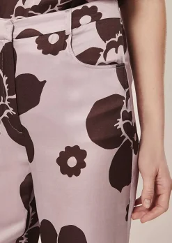 Pantalon Imprime Fleurs Violettes Prosper*TARA JARMON Hot