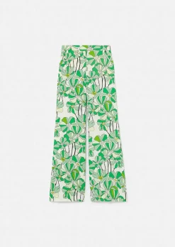 Pantalon Imprime Floral Vert Primavera*TARA JARMON Hot