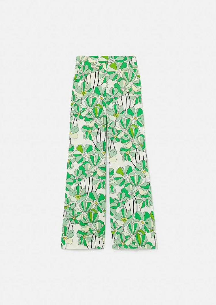 Pantalon Imprime Floral Vert Primavera*TARA JARMON Hot