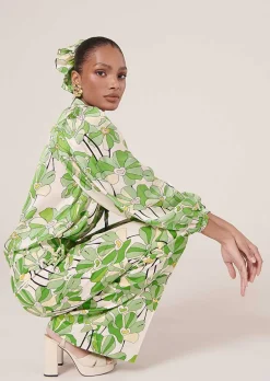 Pantalon Imprime Floral Vert Primavera*TARA JARMON Hot