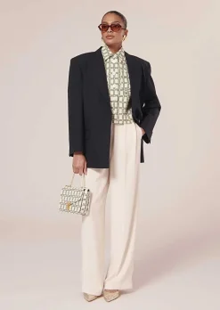 Pantalon Parigi En Crepe Ecru*TARA JARMON Hot