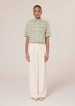 Pantalon Parigi En Crepe Ecru*TARA JARMON Hot
