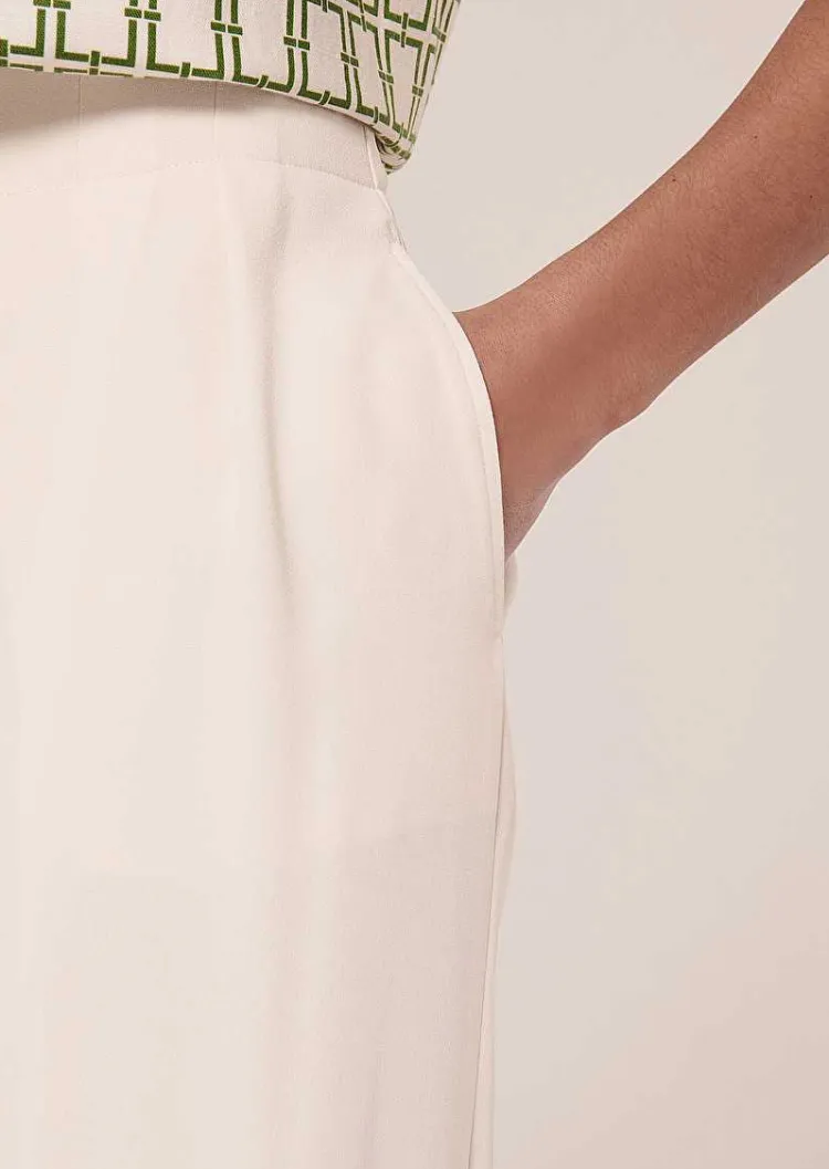 Pantalon Parigi En Crepe Ecru*TARA JARMON Hot