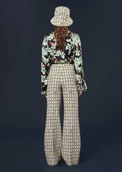 Pantalon Primavera Ecru Avec Motif Graphique Vert*TARA JARMON Fashion