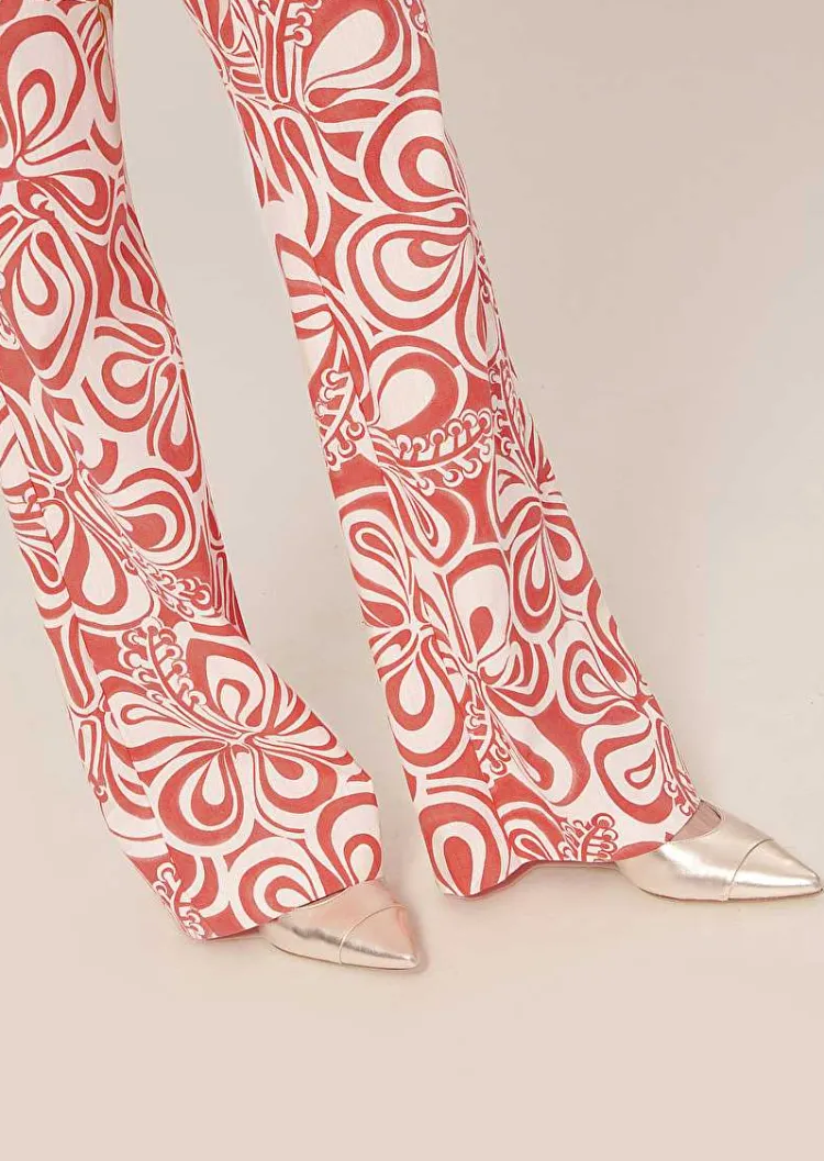 Pantalon Prosper Ecru Avec Motif Graphique Corail*TARA JARMON Online