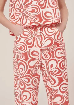 Pantalon Prosper Ecru Avec Motif Graphique Corail*TARA JARMON Online
