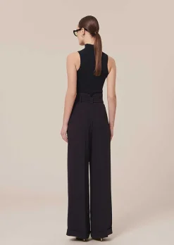 Pantalon Pyla En Crepe Bleu Nuit*TARA JARMON Online