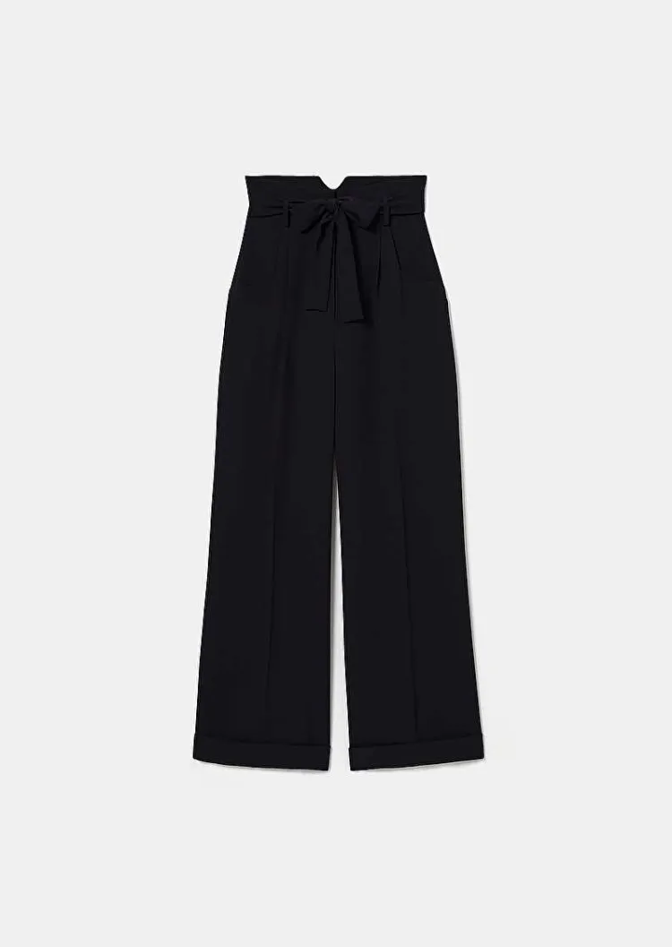 Pantalon Pyla En Crepe Bleu Nuit*TARA JARMON Online