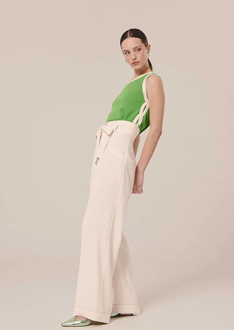 Pantalon Pyla En Crepe Ecru*TARA JARMON Sale