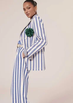 Pantalon Raye Bleu Parigi*TARA JARMON New