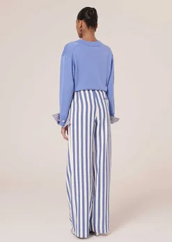 Pantalon Raye Bleu Parigi*TARA JARMON New