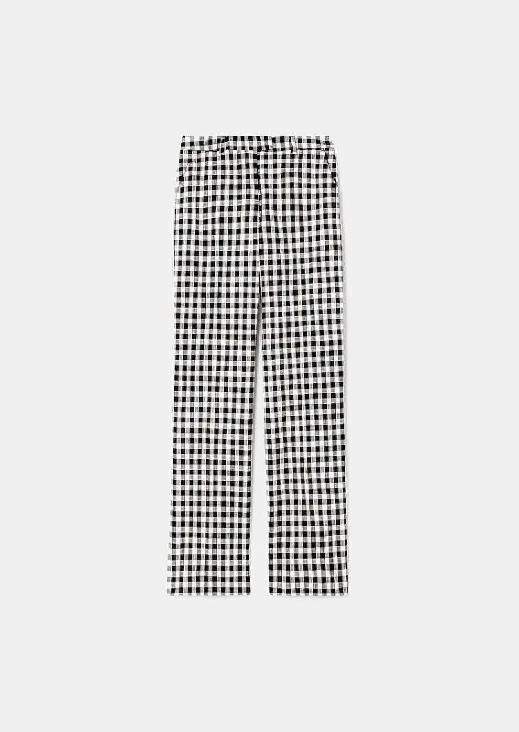 Pantalon Vichy Noir Peter*TARA JARMON Clearance
