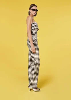 Pantalon Vichy Noir Peter*TARA JARMON Clearance