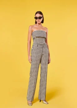 Pantalon Vichy Noir Peter*TARA JARMON Clearance