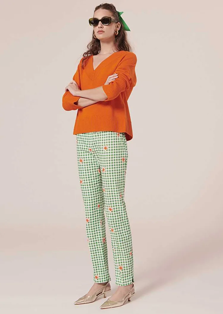 Pantalon Vichy Vert Pablo*TARA JARMON Outlet