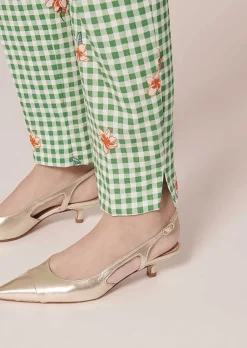 Pantalon Vichy Vert Pablo*TARA JARMON Outlet