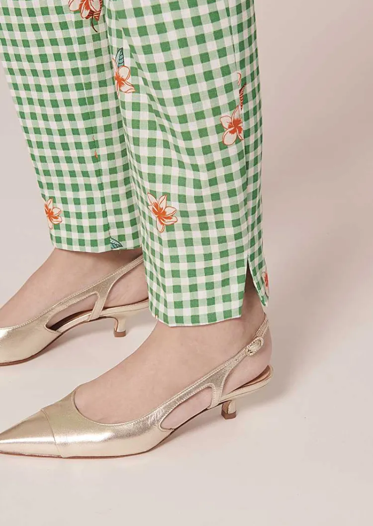Pantalon Vichy Vert Pablo*TARA JARMON Outlet