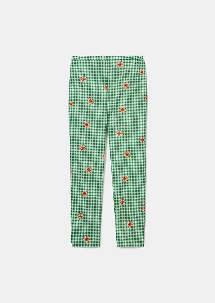 Pantalon Vichy Vert Pablo*TARA JARMON Outlet