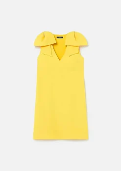 Remarquable Robe En Crepe Jaune*TARA JARMON Hot