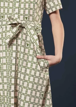 Retronie Ecru Avec Robe Graphique Verte*TARA JARMON Hot
