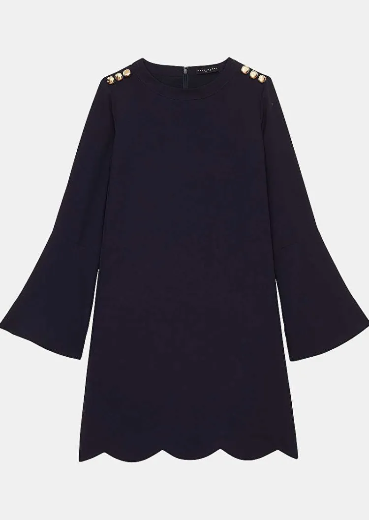 Robe En Crepe Bleu Nuit Ruoda*TARA JARMON Outlet