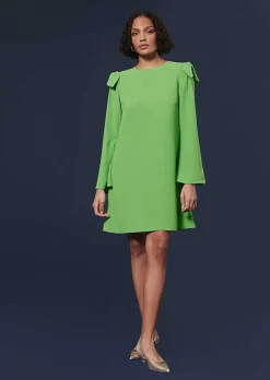 Robe En Crepe Verte Renato*TARA JARMON Clearance