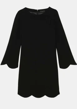 Robe Noire Ruoda En Crepe*TARA JARMON Sale
