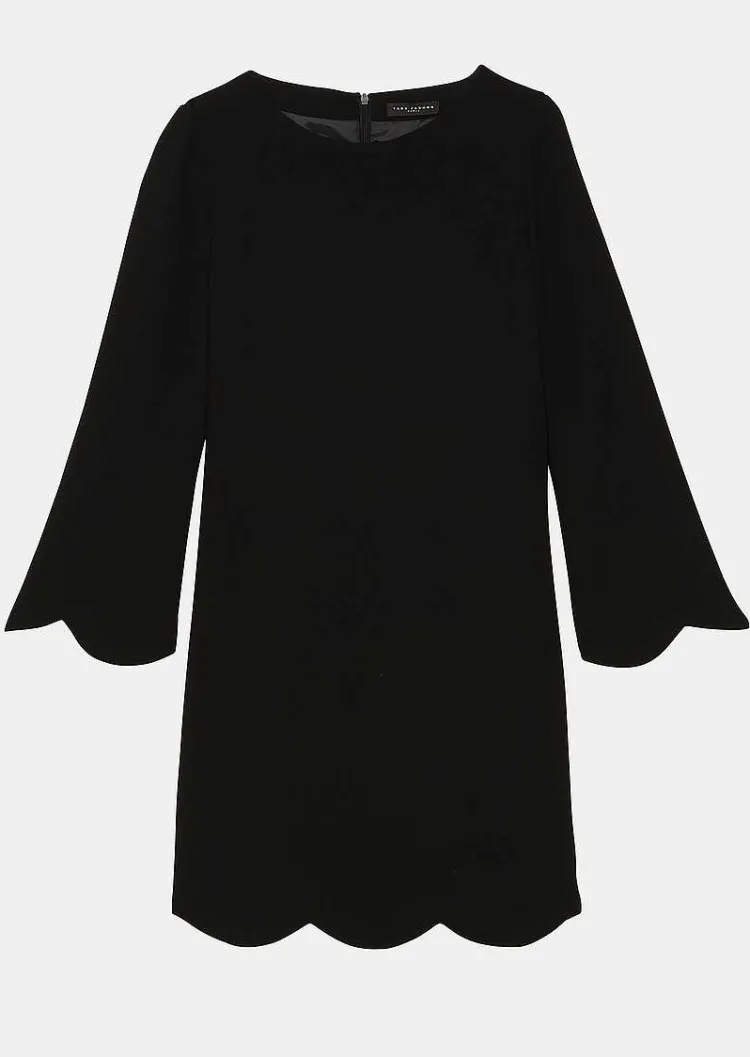 Robe Noire Ruoda En Crepe*TARA JARMON Sale